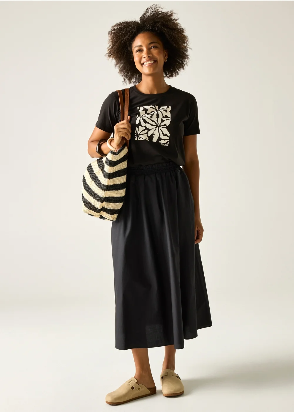 Regatta Black Abstract Floral Filandra IX T-Shirt - 10 Image 4