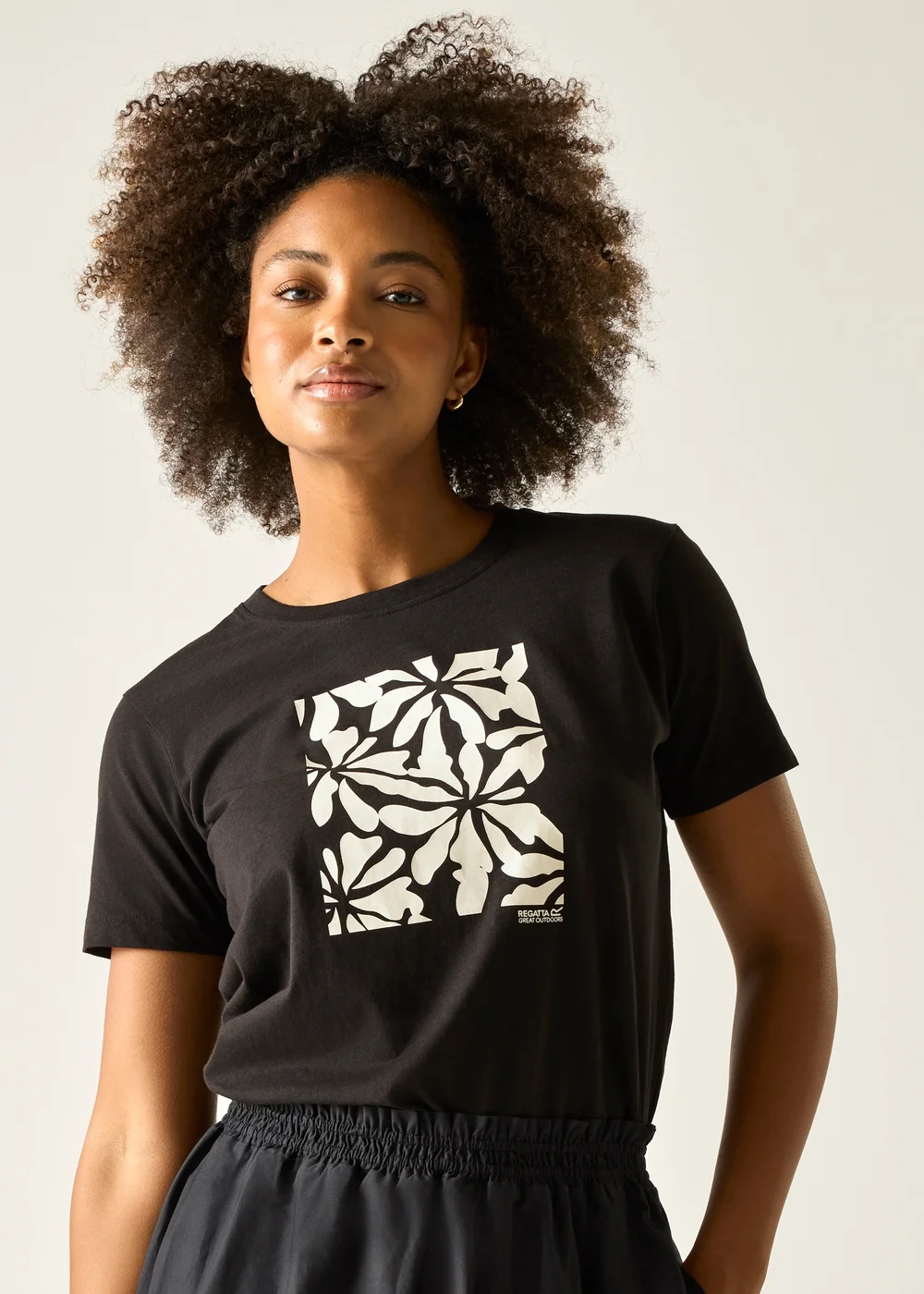 Regatta Black Abstract Floral Filandra IX T-Shirt - 10 Image 5