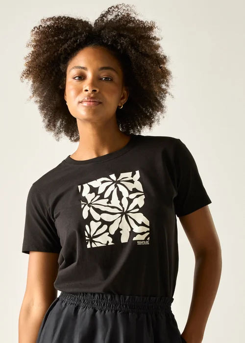 Regatta Black Abstract Floral Filandra IX T-Shirt - 10 Image 5