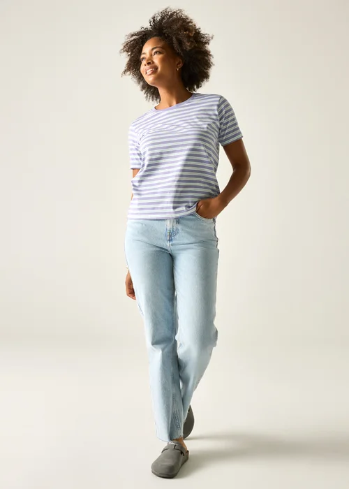 Regatta Pansy Multi Stripe Bayletta T-Shirt - 14 Image 3