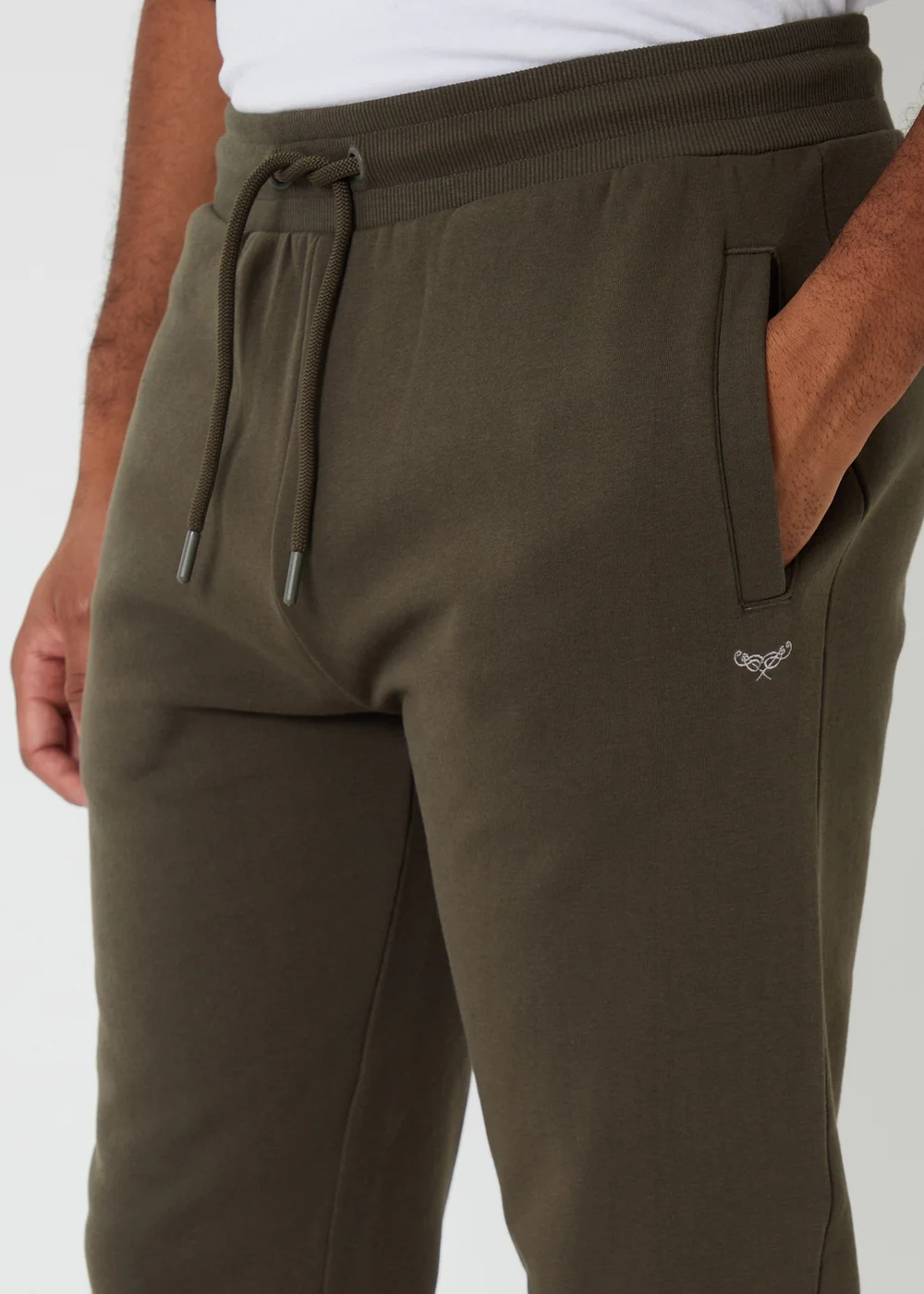 Threadbare Khaki Cotton Blend Regular Fit Joggers - XL Image 4