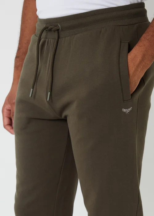 Threadbare Khaki Cotton Blend Regular Fit Joggers - XL Image 4