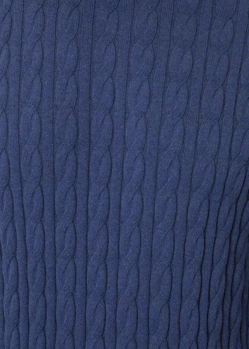 Threadbare Blue Cable Knit Crew Neck Jumper - 2XL Image 4