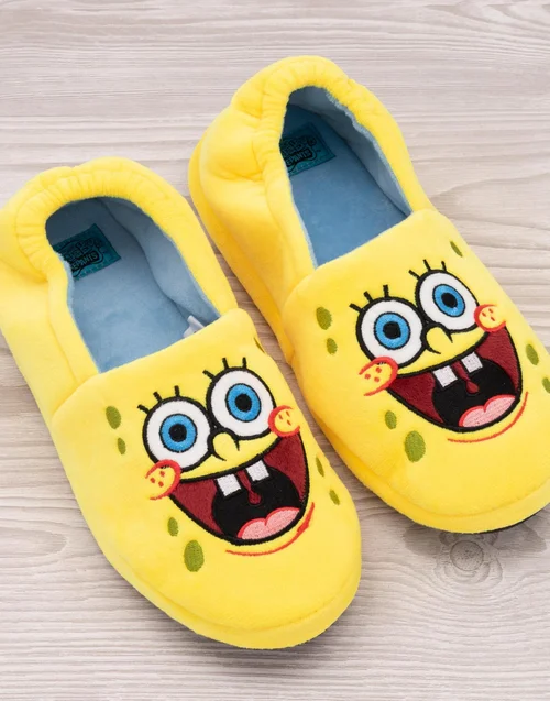 Vanilla Underground SpongeBob SquarePants Kids Slip On Slippers (10 - 4 UK) - 4 Infants Image 2