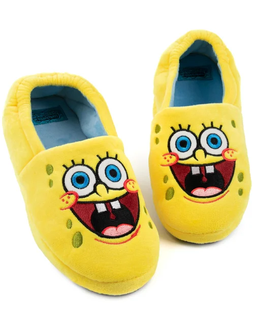 Vanilla Underground SpongeBob SquarePants Kids Slip On Slippers (10 - 4 UK) - 4 Infants Image 1