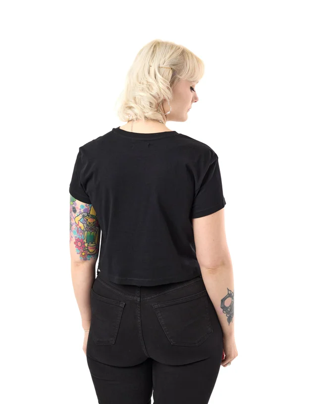 Vanilla Underground Twilight Black Cropped T-Shirt