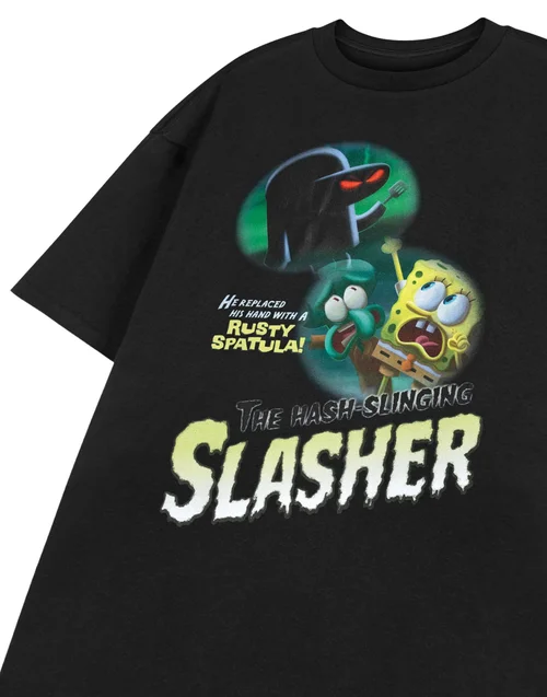 Vanilla Underground SpongeBob SquarePants Hash Slinging Slasher Black T-Shirt - Small Image 5