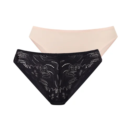 Dorina Black/Beige Angie Brief 2-Pack - S Image 1