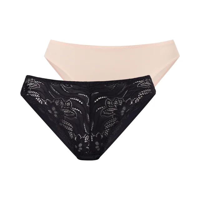 Dorina Black/Beige Angie Brief 2-Pack