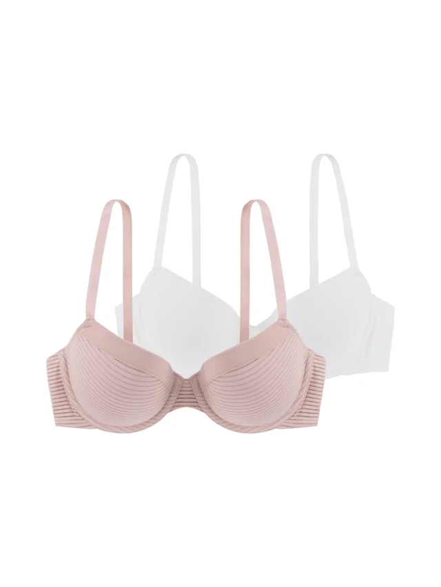 Dorina Demi Pink/Ivory Louise Light Padded 2 Pack