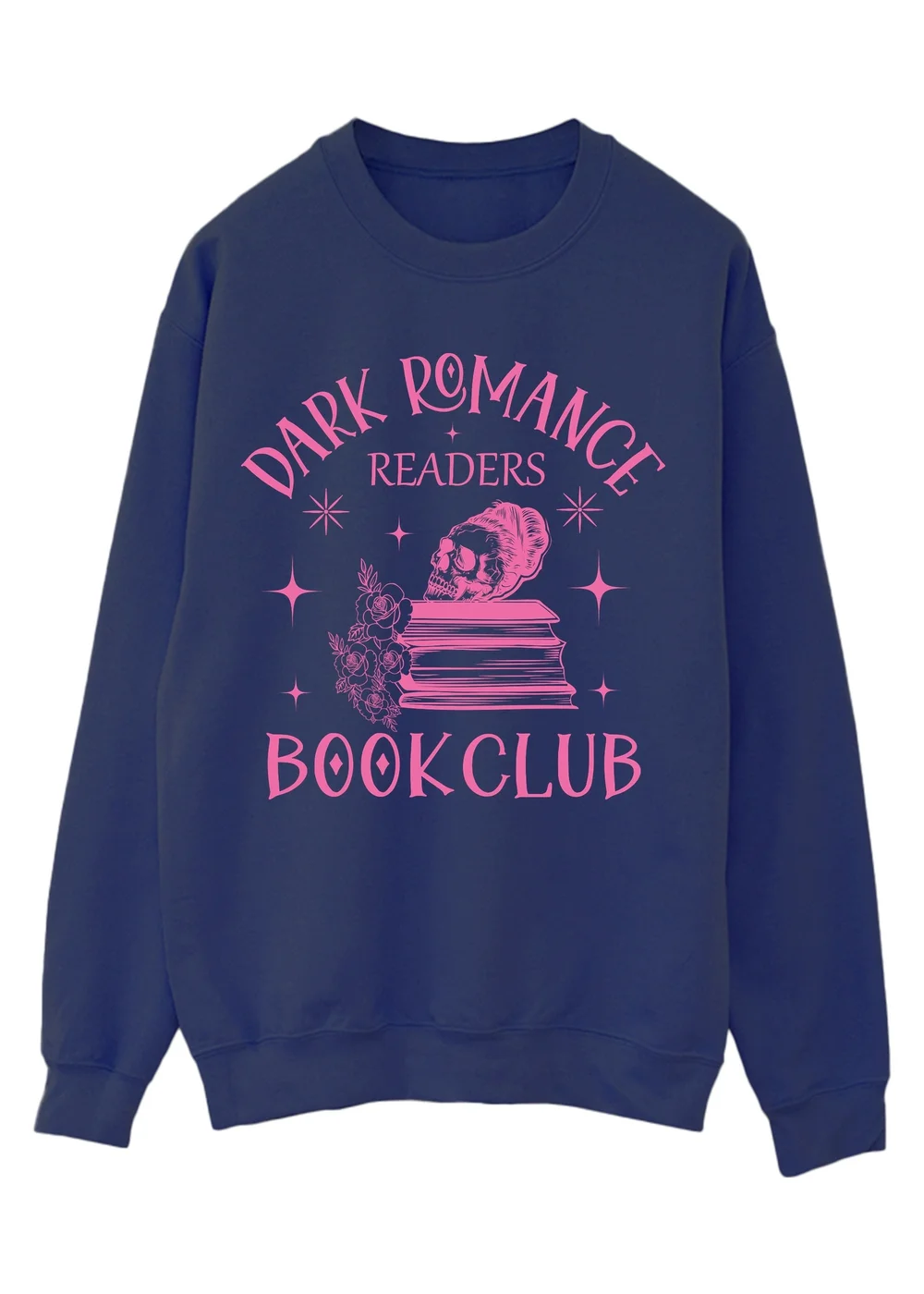 Spiral Galaxy Dark Romance Book Club Navy Blue Graphic Sweatshirt - L Image 1