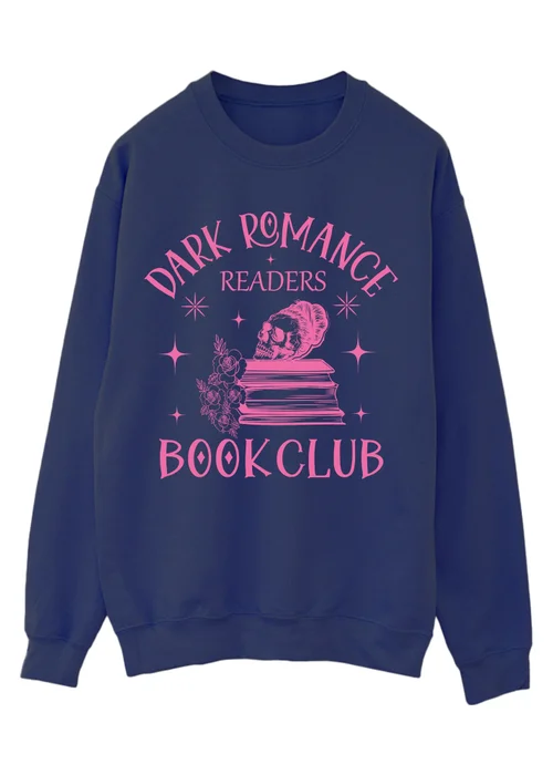 Spiral Galaxy Dark Romance Book Club Navy Blue Graphic Sweatshirt - L Image 1