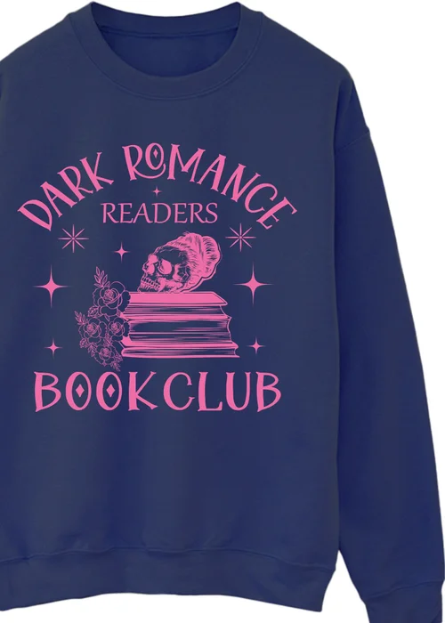 Spiral Galaxy Dark Romance Book Club Navy Blue Graphic Sweatshirt - L Image 2