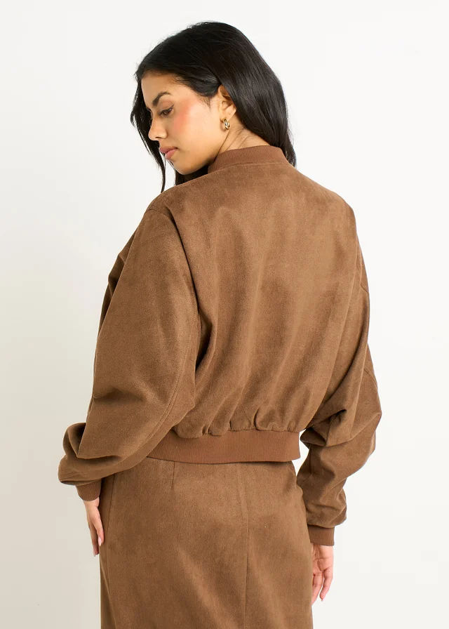 JASJE LUCYL BRUIN SUEDE CROPPED JASJE LUCYL BRUIN SUEDE CROPPED
