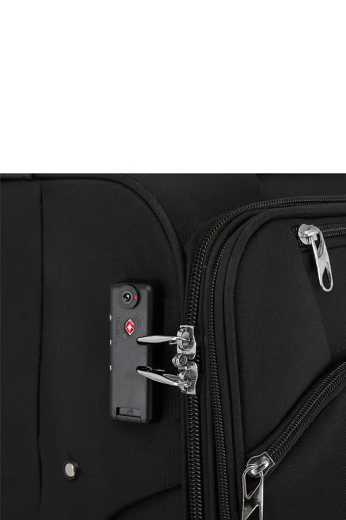 Infinity Luggage Black 8 Wheel Lightweight Suitcase - M Image 5