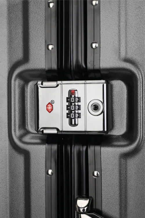 Infinity Luggage Charcoal Hard Shell Robust TSA Suitcases - Cabin Image 4
