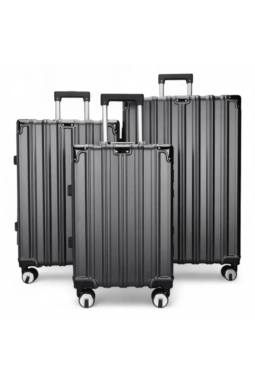 Infinity Luggage Charcoal Hard Shell Robust TSA Suitcases - Cabin Image 1