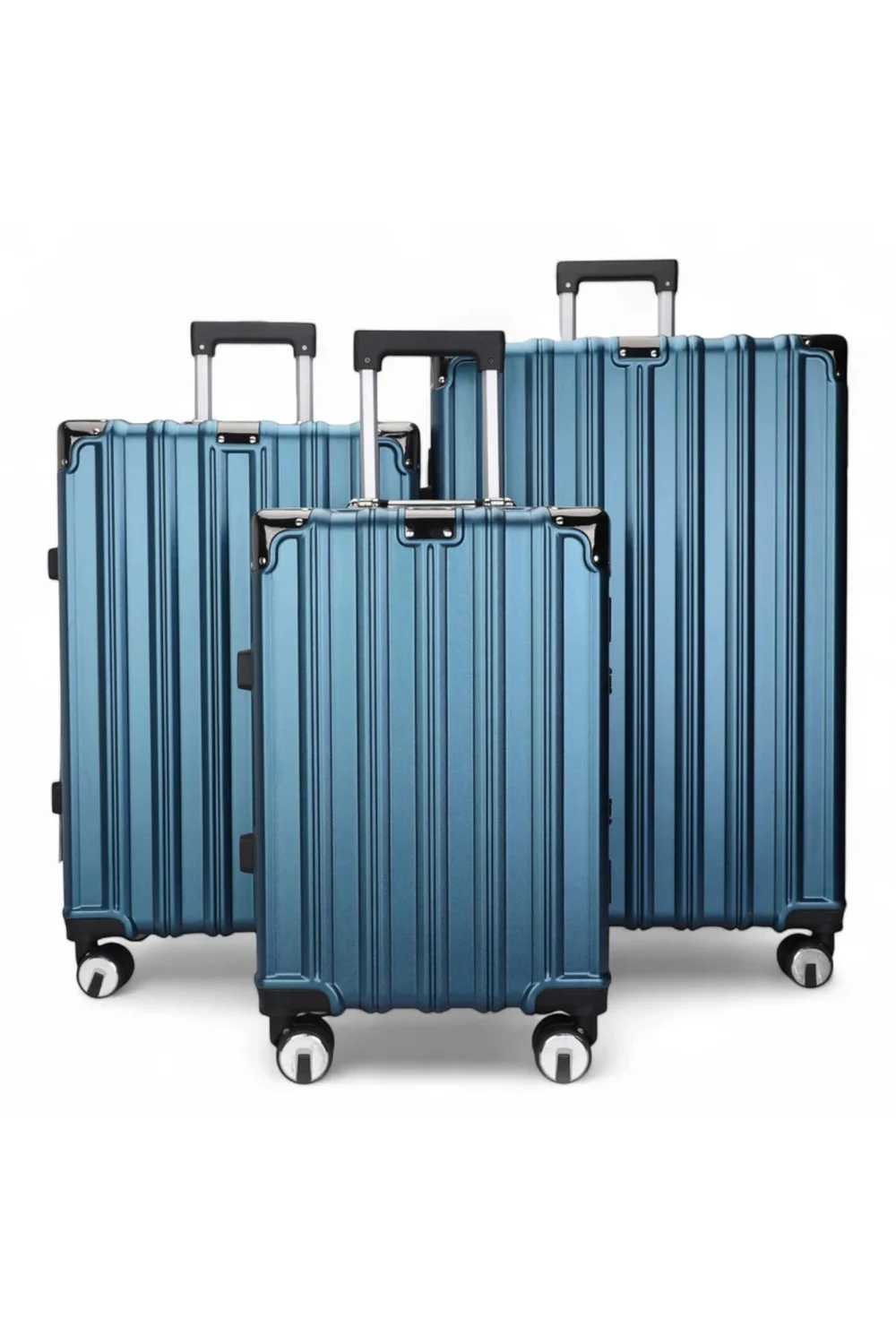 Infinity Luggage Blue Hard Shell Robust TSA Suitcases - M Image 1