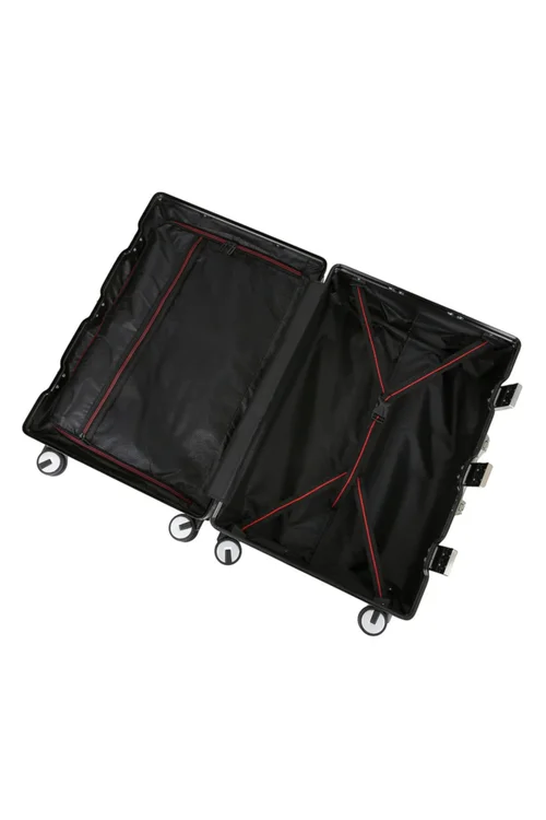 Infinity Luggage Silver Hardshell Robust 8 Wheel Suitcases - Cabin Image 4