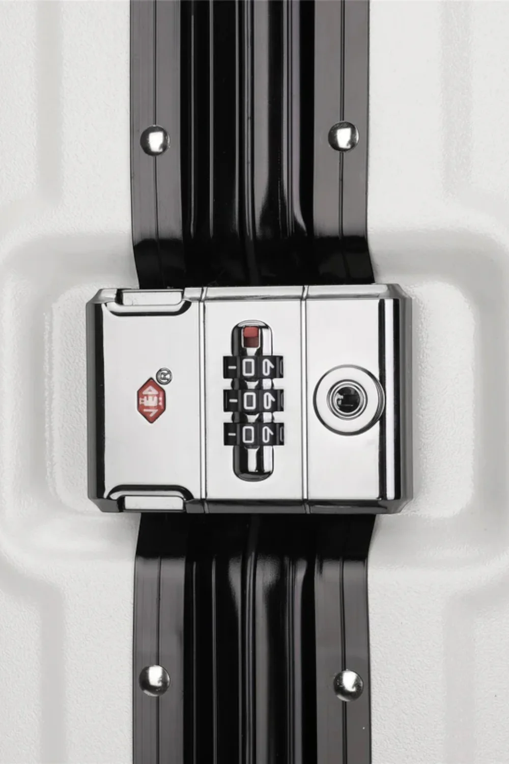 Infinity Luggage White Hard Shell Robust TSA Suitcases - Cabin Image 4
