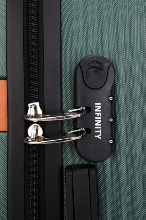 Infinity Luggage Emerald Green Hard Shell Suitcase - M Image 5