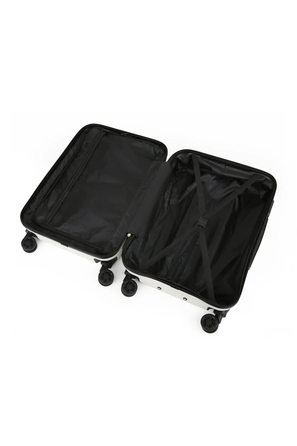 Infinity Luggage Cream Hard Shell Dual 4 Wheel Suitcase - Cabin Image 4