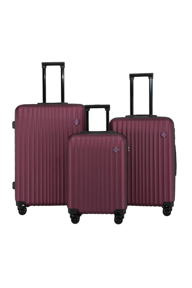 Infinity Luggage Burgundy ABS Hard Shell Suitcase
