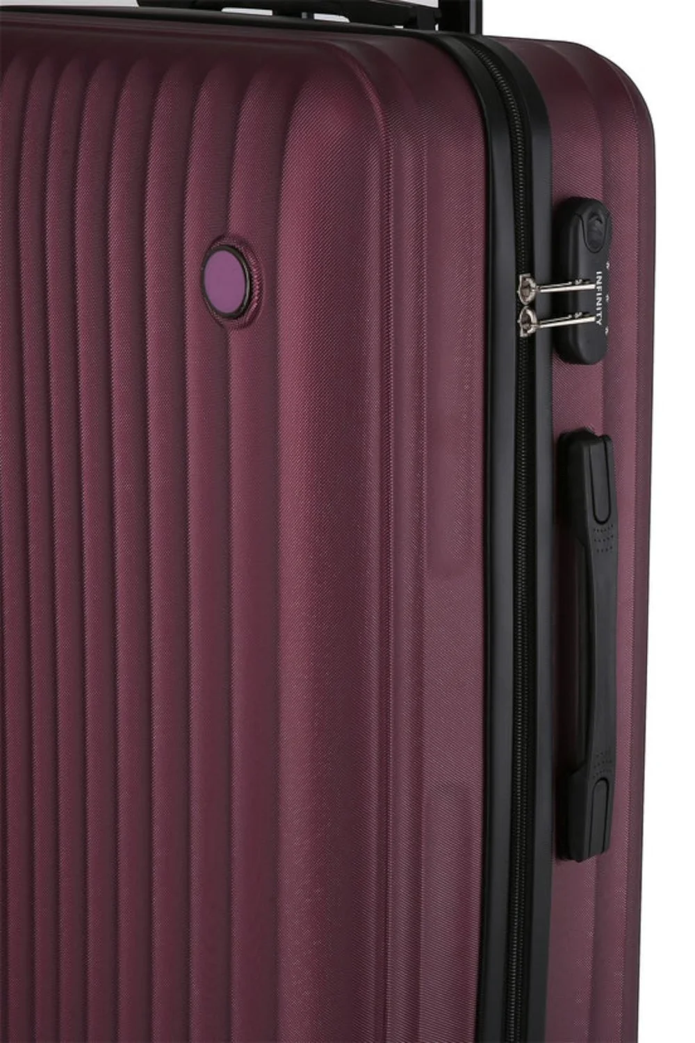 Infinity Luggage Burgundy ABS Hard Shell Suitcase - M Image 5