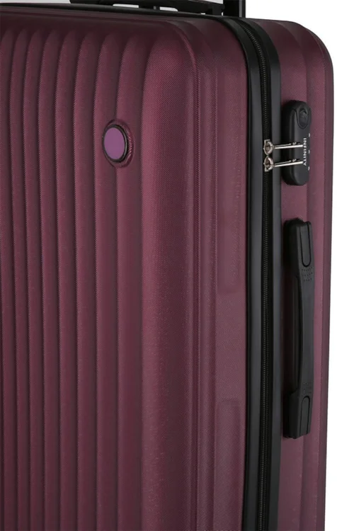Infinity Luggage Burgundy ABS Hard Shell Suitcase - M Image 5
