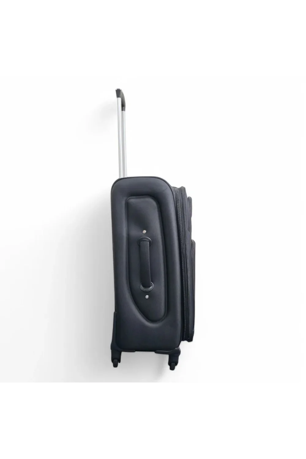 Infinity Luggage Black Soft Shell Lightweight Nylon Suitcase - Cabin Image 4