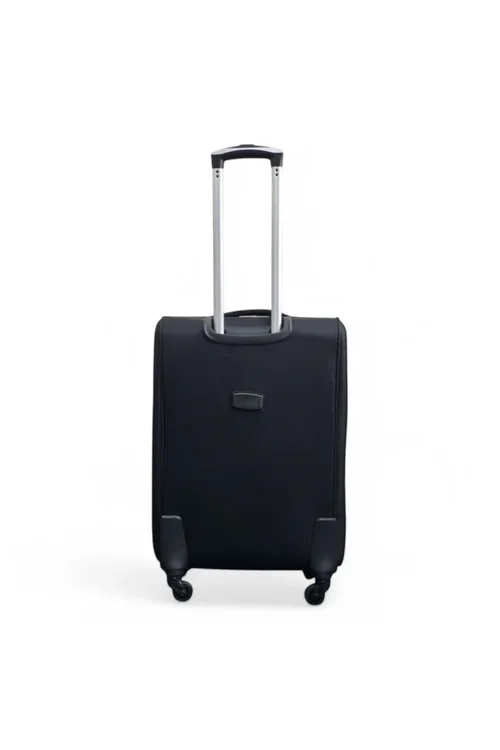 Infinity Luggage Black Soft Shell Lightweight Nylon Suitcase - Cabin Image 5