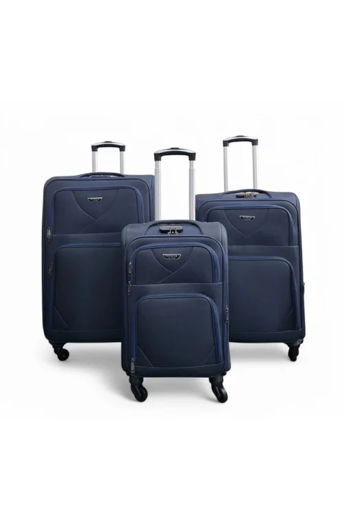 Infinity Luggage Navy Soft Shell Lightweight Nylon Suitcase - XL Image 1