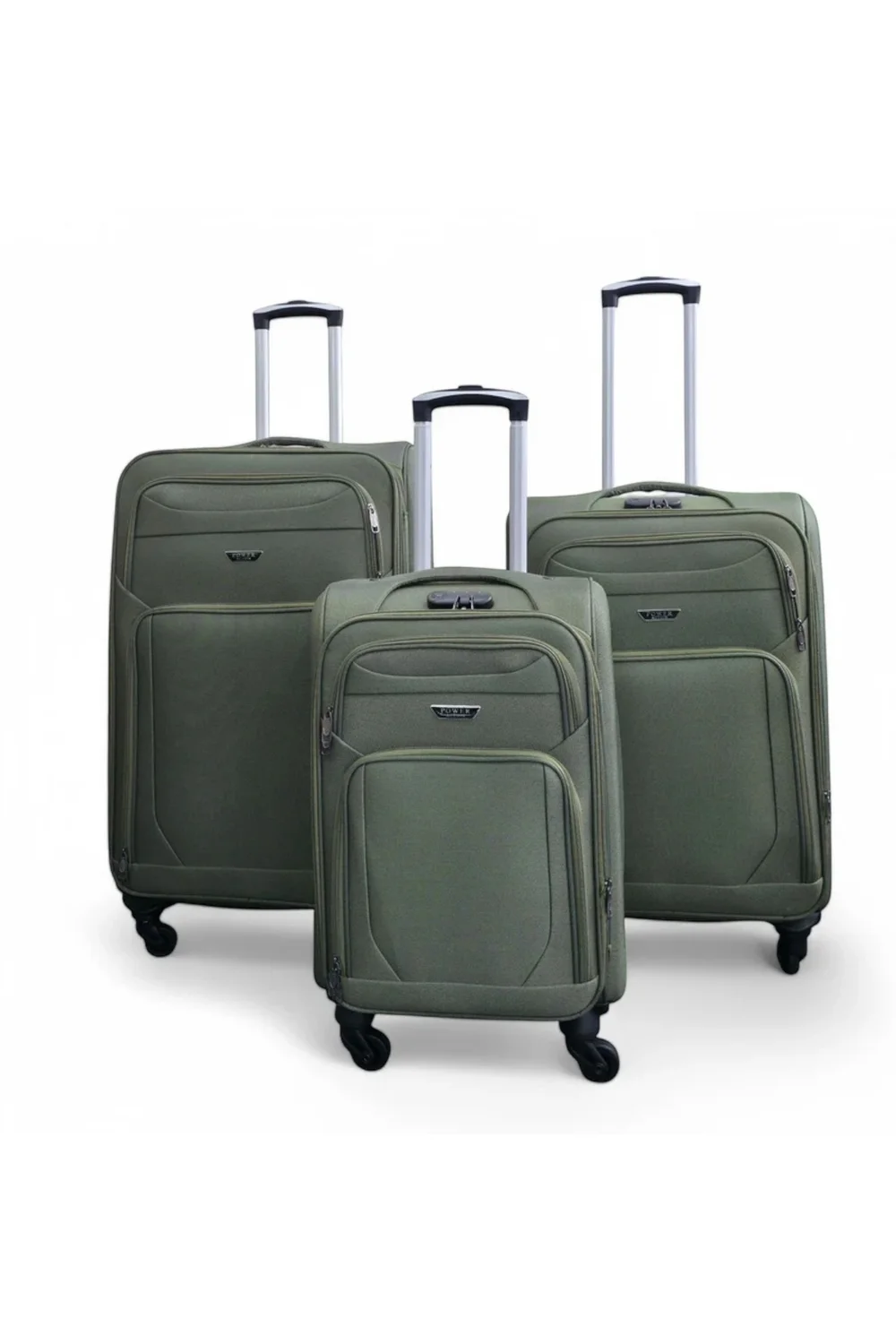 Infinity Luggage Khaki Soft Shell Lightweight Nylon Suitcase - XL Image 1