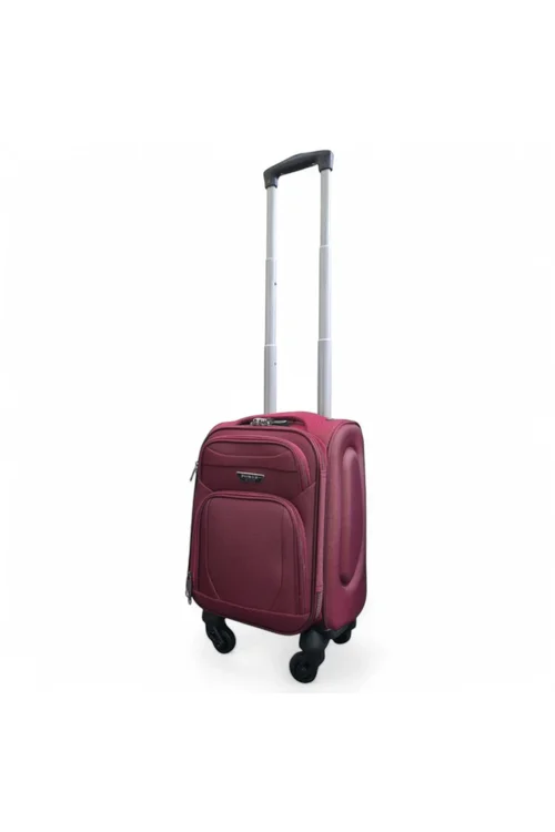 Infinity Luggage Wine Soft Shell Lightweight Underseat Nylon Suitcase - One Size Image 4