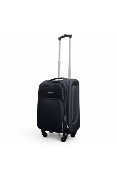 Infinity Luggage Black Expandable Soft Shell Cabin Suitcase - One Size Image 4