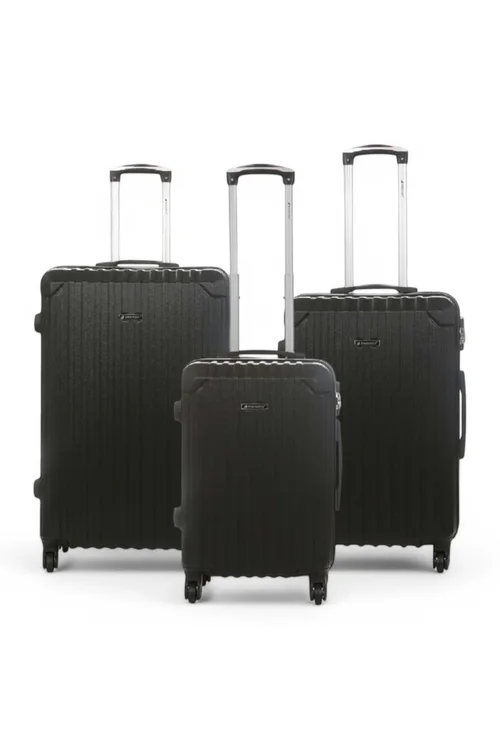 Infinity Luggage Black Hard Shell ABS Suitcase - Cabin Image 1