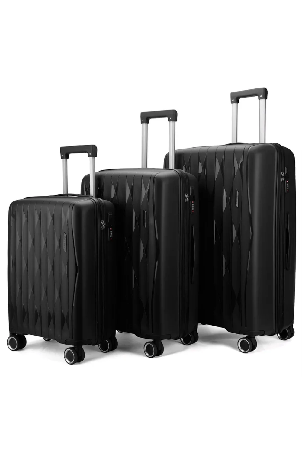 Infinity Luggage Black Hard Shell Suitcase TSA Travel - M Image 1