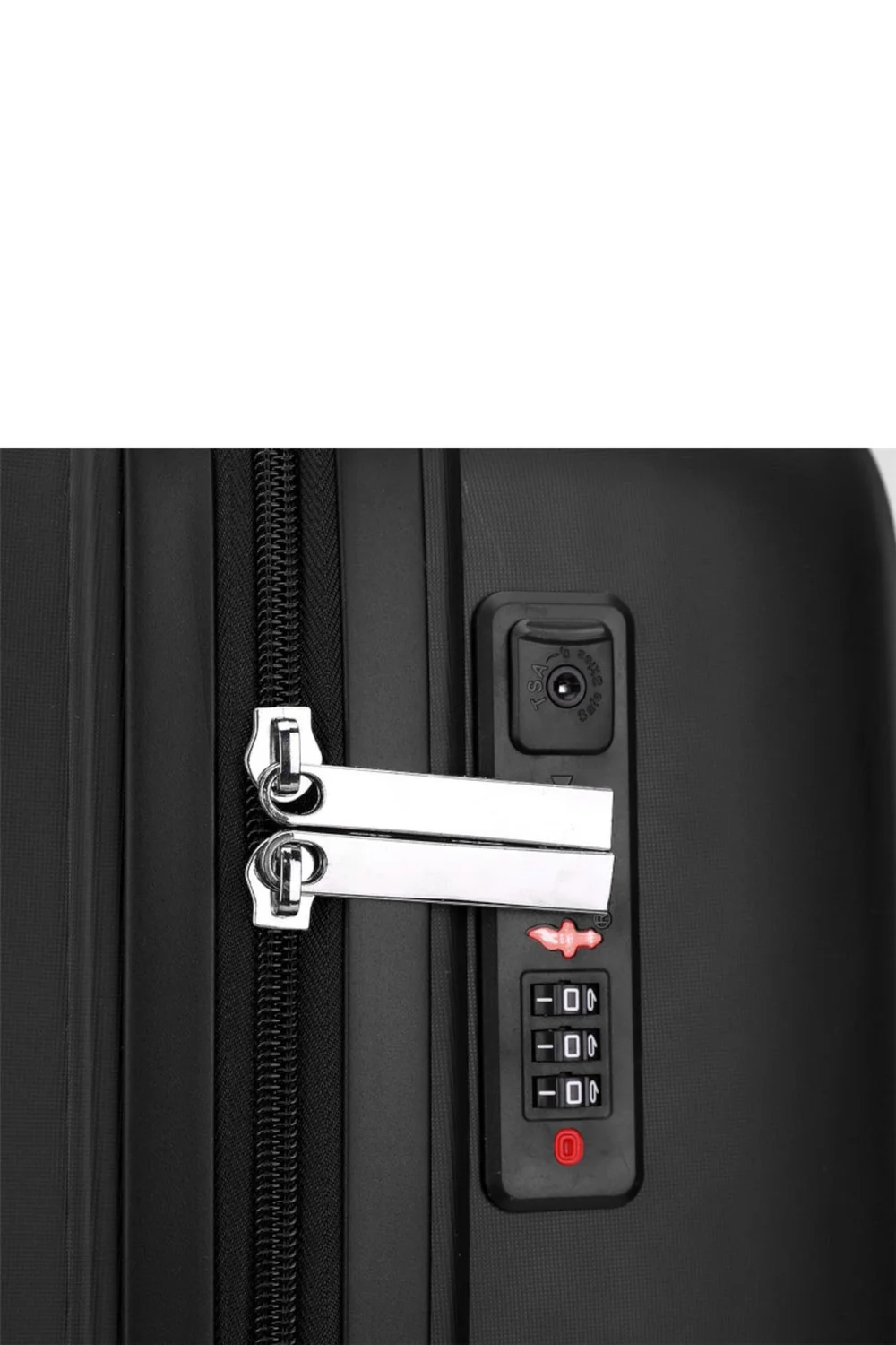 Infinity Luggage Black Hard Shell Suitcase TSA Travel - M Image 4