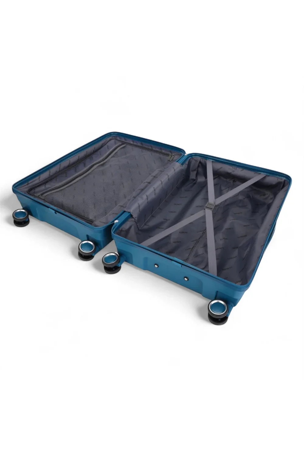 Infinity Luggage Blue Hard Shell Teal Suitcase TSA Travel - L Image 5