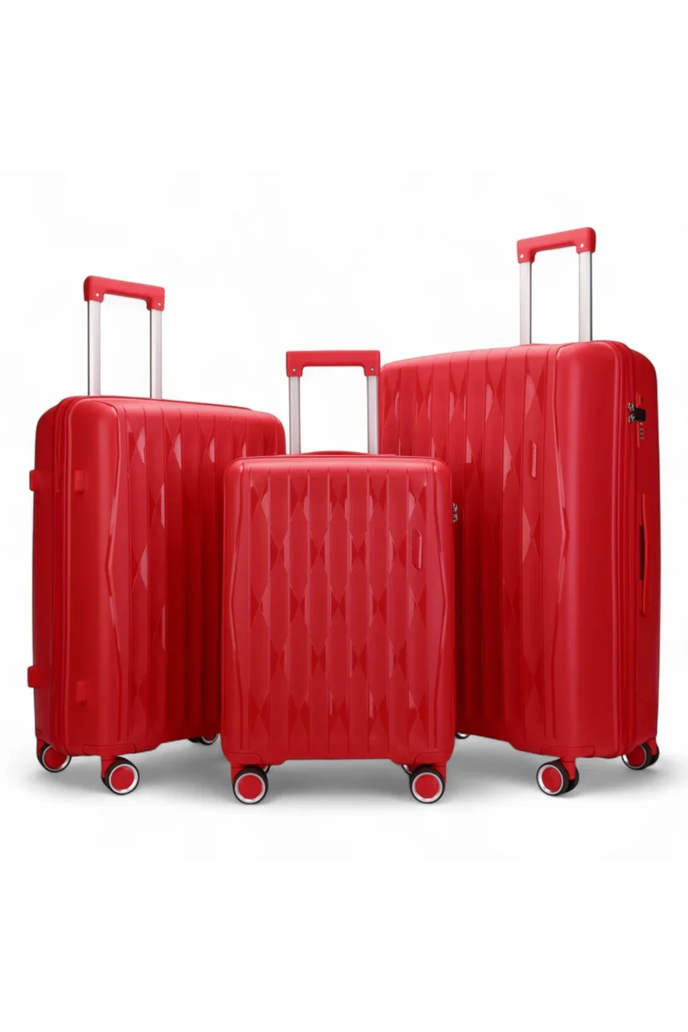 Infinity Luggage Red Hard Shell Suitcase TSA Travel - L Image 1