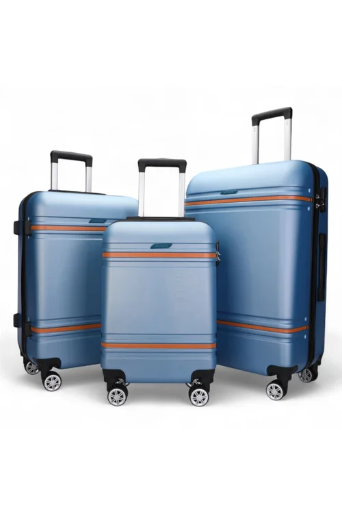 Infinity Luggage Navy Hard Shell Blue Modern Suitcase - M Image 1