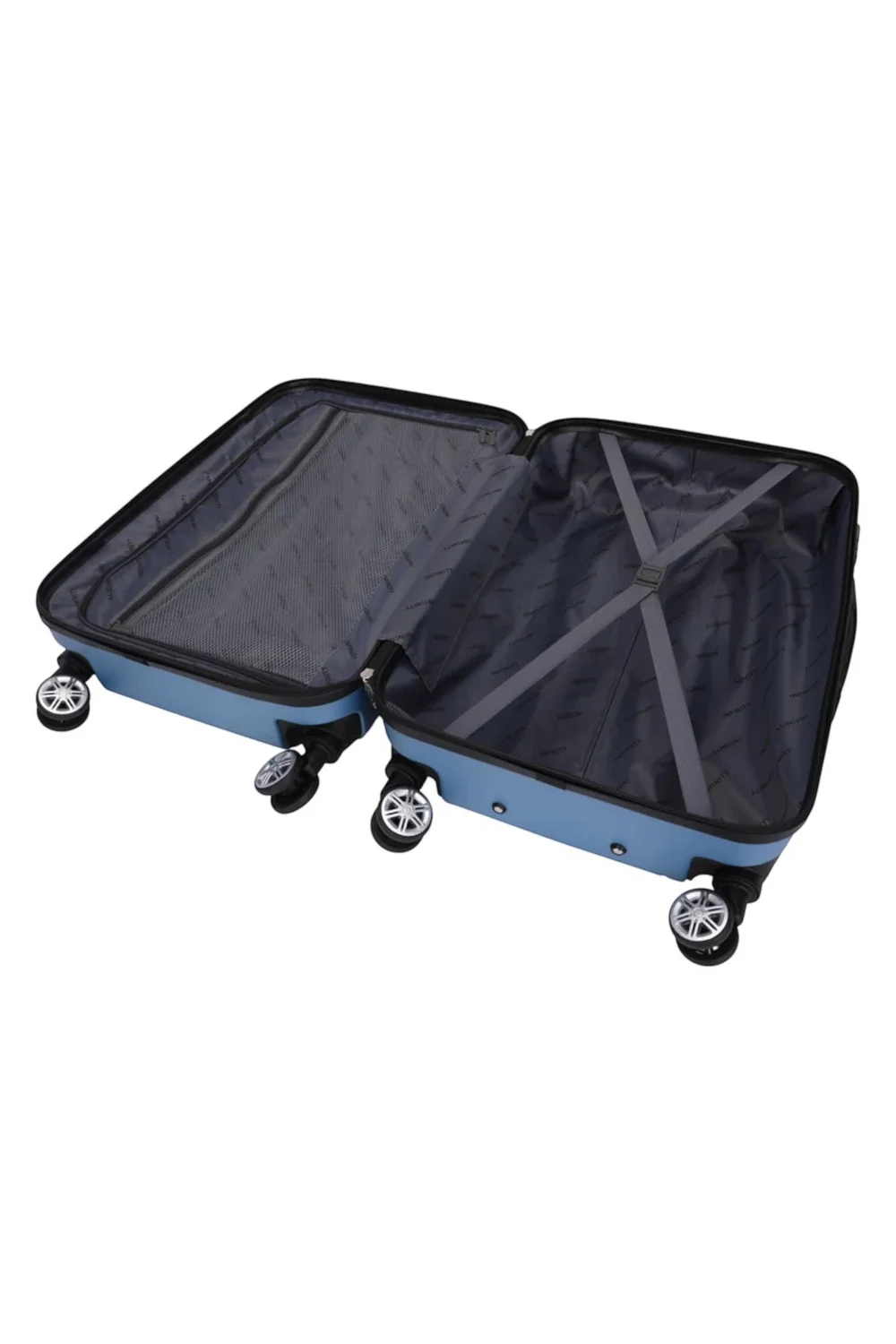 Infinity Luggage Navy Hard Shell Blue Modern Suitcase - M Image 4