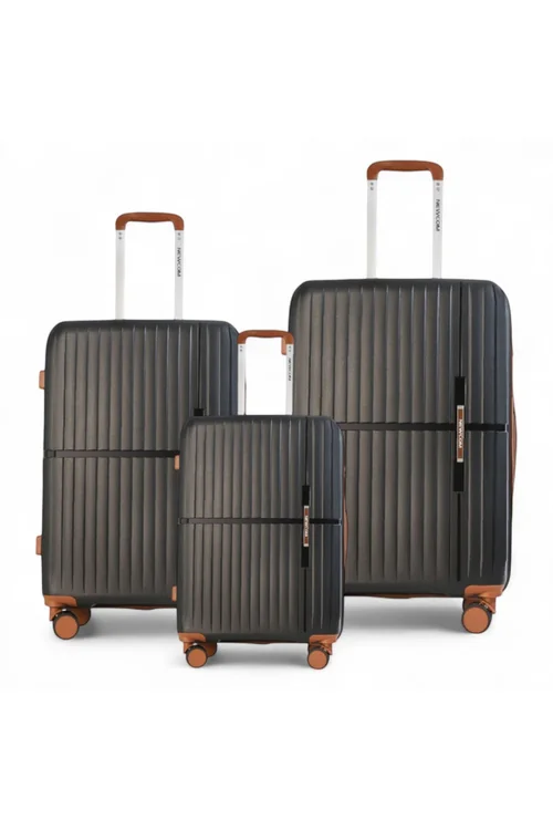 Infinity Luggage Black Hard Shell Strong Suitcase - M Image 1