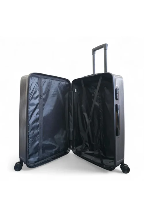 Infinity Luggage Grey Hardshell Robust Suitcases - M Image 4