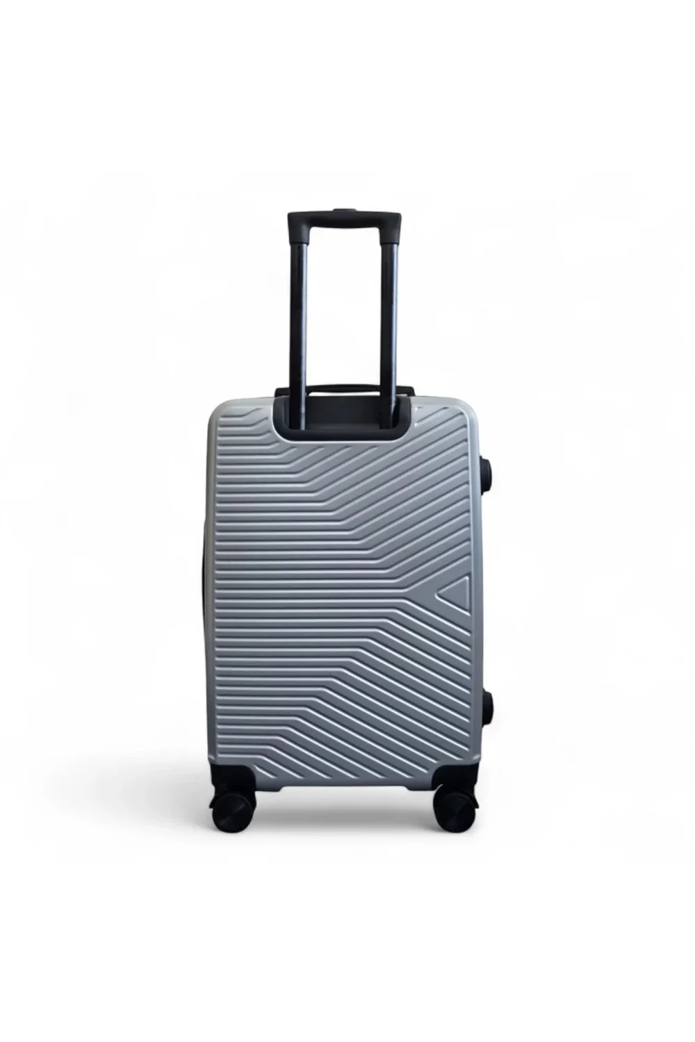 Infinity Luggage Silver Hardshell Robust Suitcases - M Image 4