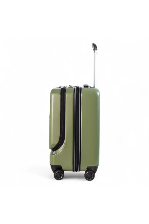 Infinity Luggage Olive Green Durable Cabin Suitcase - Cabin Image 4