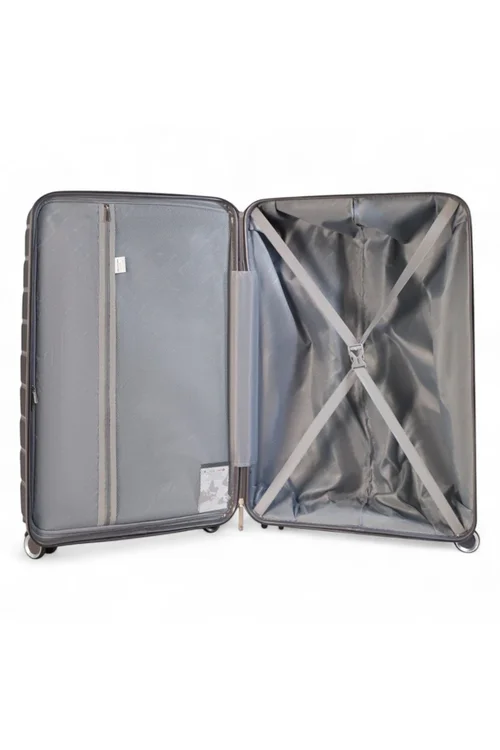 Infinity Luggage Blue Hard Shell TSA Strong Suitcase - Cabin Image 5
