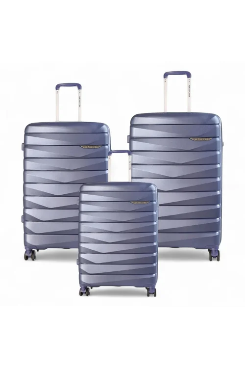 Infinity Luggage Blue Hard Shell TSA Strong Suitcase - Cabin Image 1