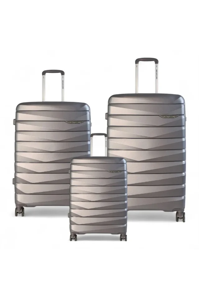 Infinity Luggage Grey Hard Shell TSA Smoke Strong Suitcase