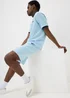 Light Blue Textured Co Ord Shorts - S Image 1